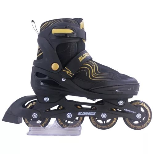 Inline görkorcsolya, 34-37-es méret, fekete/arany
