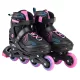Inline görkorcsolya, 38-41-es méret, fekete/pink
