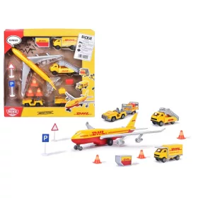 Dickie Toys DHL repülőtér játékszett, 13 darabos