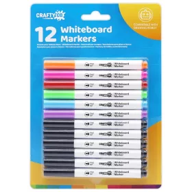 Crafty Co. fehértáblás marker szett, 12 db