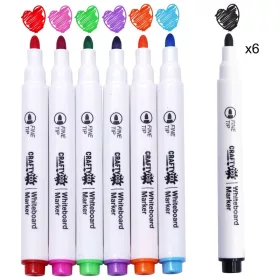 Crafty Co. fehértáblás marker szett, 12 db