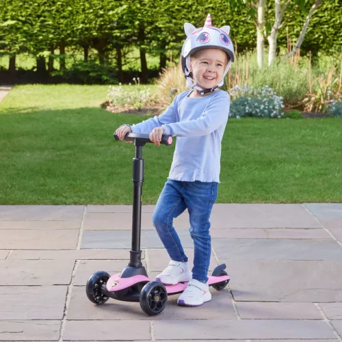 Lamborghini összecsukható roller LED kerekekkel, pink
