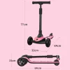 Lamborghini összecsukható roller LED kerekekkel, pink