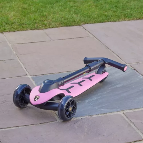 Lamborghini összecsukható roller LED kerekekkel, pink