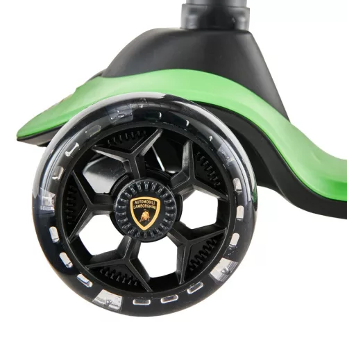 Lamborghini összecsukható roller LED kerekekkel, zöld