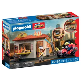   PLAYMOBIL City Action 72195 Tűzoltó quad hamburgeres bódéval