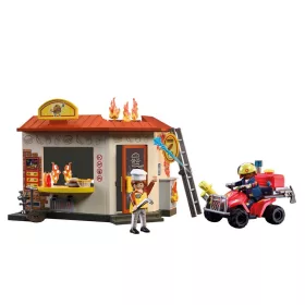   PLAYMOBIL City Action 72195 Tűzoltó quad hamburgeres bódéval