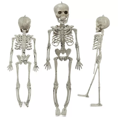Halloween dekoráció: mozgatható csontváz, 45 cm