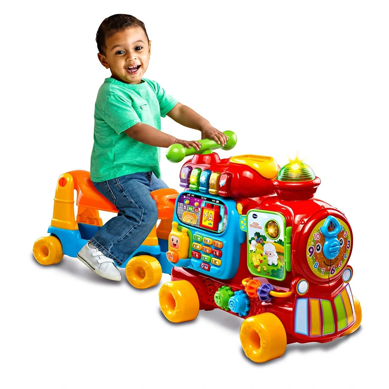 VTech ABC Vonat Járókelő ráülős kisautóval és játszótérrel, piros – fő nézet