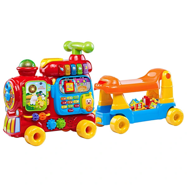 VTech ABC Vonat Járókelő ráülős kisautóval és játszótérrel, piros – alternatív kép 2