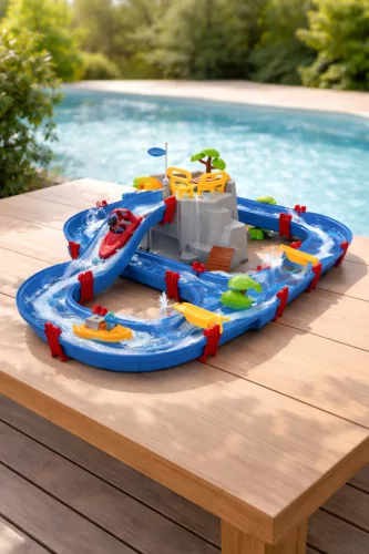 AquaPlay hegyi tó vízi pálya vízi játékokkal