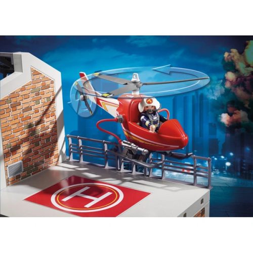 PLAYMOBIL City Action 9462 Nagy tűzoltóság tűzoltóhelikopterrel