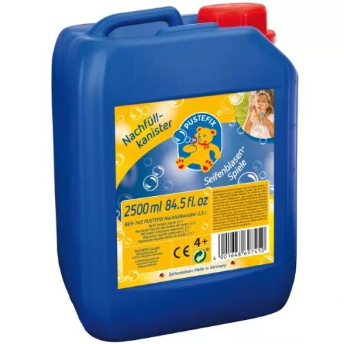 Pustefix buborékos utántöltő palack 2,5 liter, 3–5 év, Többszínű