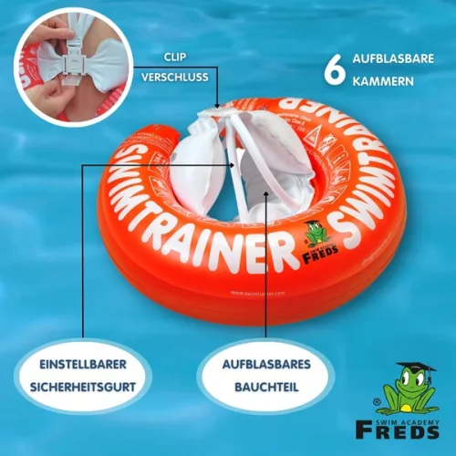 SWIMTRAINER Classic baba úszógumi piros, 0–2 év, Többszínű