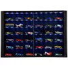 Prémium Hot Wheels falivitrin LED világítással – 5 szintes, 36 autóhoz (pormentes)
