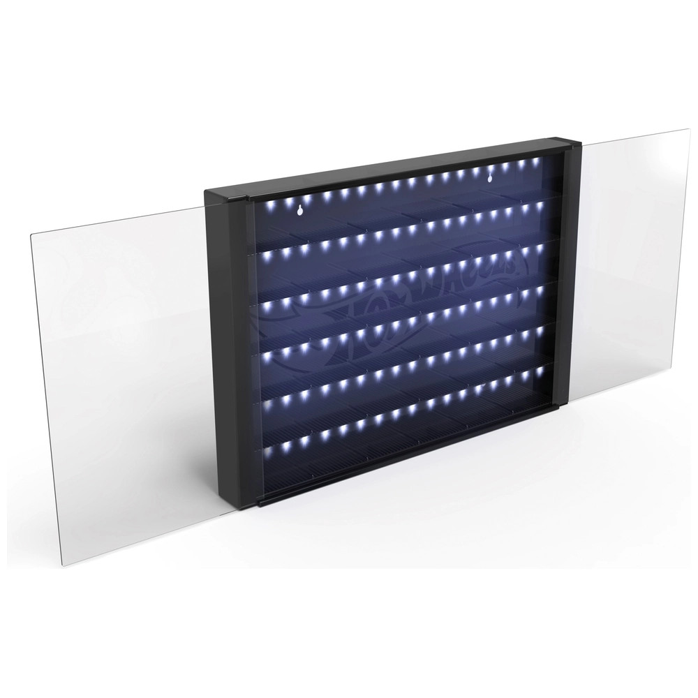 Prémium Hot Wheels falivitrin LED világítással – 5 szintes, 36 autóhoz (pormentes) – alternatív kép 5