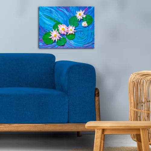OKTO SENSORY ART képkészítő gyurmakészlet, Claude Monet - Tavirózsák 30X40 cm