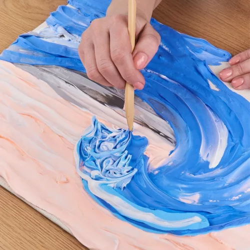 OKTO SENSORY ART képkészítő gyurmakészlet, Katsushika Hokusai - A nagy hullám Kanagavánál 30X40 cm