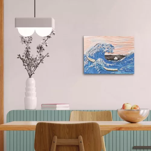 OKTO SENSORY ART képkészítő gyurmakészlet, Katsushika Hokusai - A nagy hullám Kanagavánál 30X40 cm