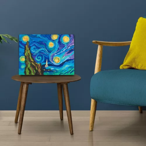 OKTO SENSORY ART képkészítő gyurmakészlet, Vincent van Gogh - Csillagos éj 30X40cm