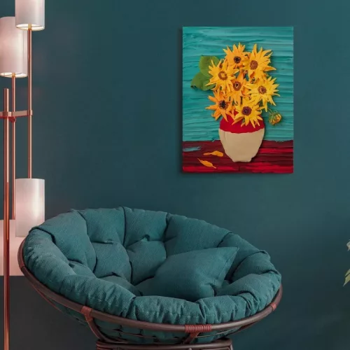 OKTO SENSORY ART képkészítő gyurmakészlet, Vincent van Gogh - Napraforgók 30X40 cm
