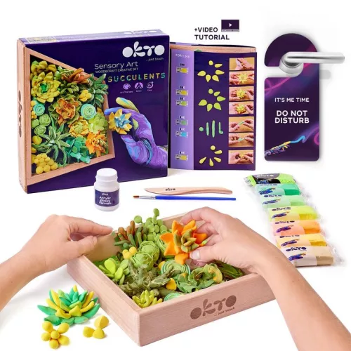 OKTO SENSORY ART képkészítő gyurmakészlet - Kövirózsák, energia