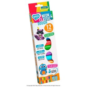   OKTO LOVIN 12 db-os gyurmaszett, klasszikus és neon színekkel, 12x35g