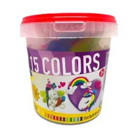   OKTO LOVIN unikornis vödrös kreatív gyurmaszett kiegészítőkkel, 15 szín