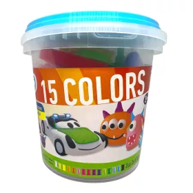   OKTO LOVIN szörnyecskés vödrös kreatív gyurmaszett kiegészítőkkel, 15 szín