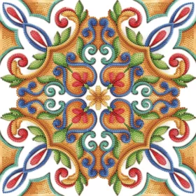   Diamond Dotz gyémántfestő kép, portugál stílusú csempemozaik