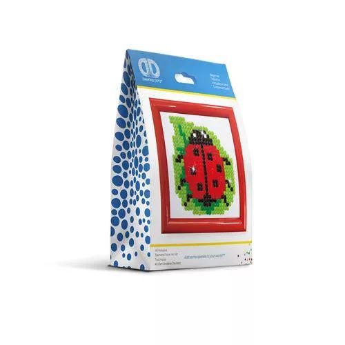 Diamond Dotz kis kezdő készlet gyémántfestő kép kerettel, katica