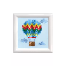   Diamond Dotz kis kezdő készlet gyémántfestő kép kerettel, hőlégballon