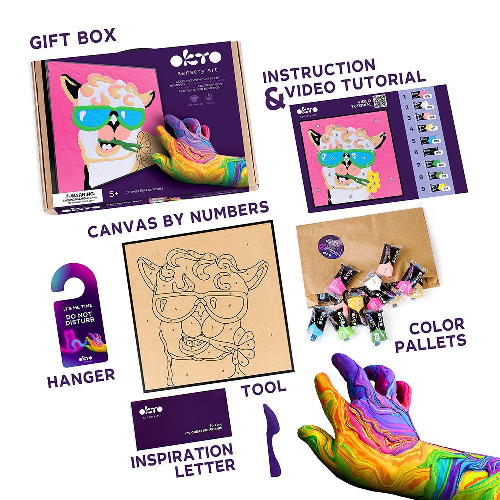 Okto Sensory Art gyurmaképkészítő - Láma Kids – alternatív kép 2