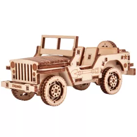 Wood Trick Jeep 3D mechanikus fa modell