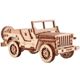 Wood Trick Jeep 3D mechanikus fa modell