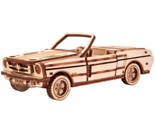 Wood Trick Cabrio autó 3D fa mechanikus modell