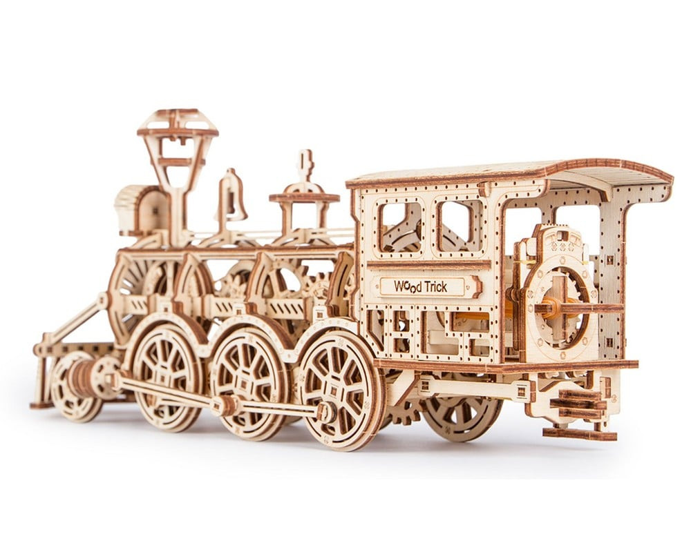 Wood Trick R17 gőzmozdony 3D fa mechanikus modell – alternatív kép 4