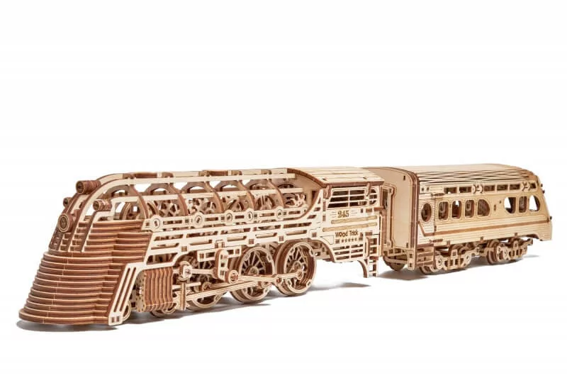 Wood Trick Atlantic Express vonat 3D fa mechanikus modell - fő kép