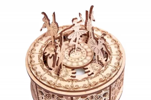 Wood Trick Táncoló baleriák zenélő doboz 3D fa mechanikus modell