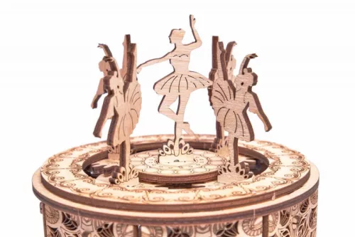Wood Trick Táncoló baleriák zenélő doboz 3D fa mechanikus modell