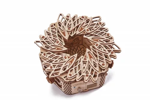 Wood Trick Titokzatos Virág zenélődoboz 3D fa mechanikus modell