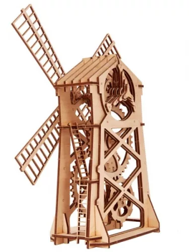 Wood Trick Mill szélmalom 3D mechanikus fa modell