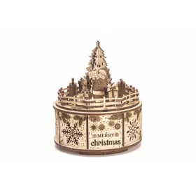   Wood Trick Télapó ajándékai zenélő doboz 3D fa mechanikus modell