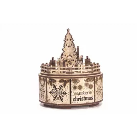   Wood Trick Télapó ajándékai zenélő doboz 3D fa mechanikus modell