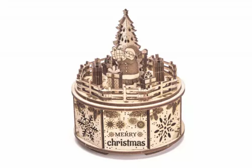 Wood Trick Télapó ajándékai zenélő doboz 3D fa mechanikus modell