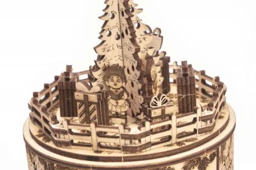 Wood Trick Télapó ajándékai zenélő doboz 3D fa mechanikus modell