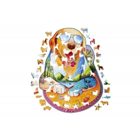 Wood Trick Szörföző labrador mágikus fa puzzle