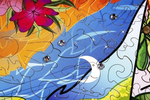 Wood Trick Szörföző labrador mágikus fa puzzle