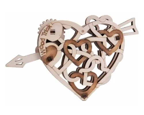Wood Trick Szív 3D fa mechanikus modell